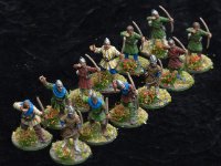 SAGA  (19 of 28)  These are my new norman archers again 2015 a mixture of conquest games metals and foundry metals.